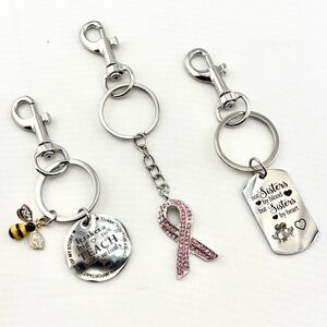 Inspirational Keychain Gift Bundle - Lot of 3 (Teacher, Sister, Hope)